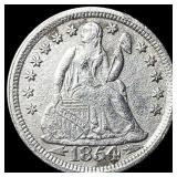 1854 Arrows Seated Liberty Dime CLOSELY UNCIRCULAT