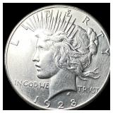 1928 Silver Peace Dollar CLOSELY UNCIRCULATED