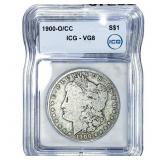 1900-O/CC Morgan Silver Dollar ICG VG8