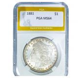 1881 Morgan Silver Dollar PGA MS64