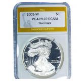 2001-W Silver Eagle PGA PR70 DCAM