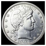1902 Barber Silver Quarter UNCIRCULATED