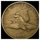 1857 Flying Eagle Cent NEARLY UNCIRCULATED