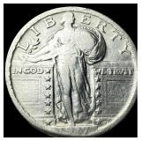 1917 Type 1 Standing Liberty Quarter LIGHTLY CIRCU