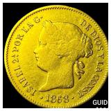1868 Philippines Gold 1 Peso .0476AGW
