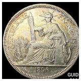 1896A French Indo-China .7813oz Silver Piastre