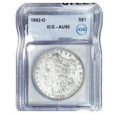 1882-O Morgan Silver Dollar ICG AU50