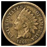 1860 Copper-Nickel Indian Head Cent NEARLY UNCIRCU