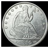 1854-O Silver Half Dollar CLOSELY UNCIRCULATED