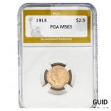 1913 $2.50 Gold Quarter Eagle PGA MS63