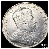 1907 Straits Settlements Silver Dollar K26