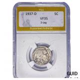 1937-D Buffalo Nickel PGA VF35 3-Leg