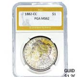 1882-CC Morgan Silver Dollar PGA MS62