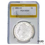 1881-CC Morgan Silver Dollar PGA MS64