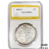 1888-S Morgan Silver Dollar PGA MS64+