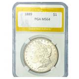 1889 Morgan Silver Dollar PGA MS64