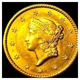 1849 Gold $1 Liberty Head CLOSELY UNCIRCULATED