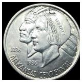 1937 Arkansas Centennial Silver Half Dollar UNCIRC