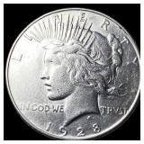 1928 Silver Peace Dollar CLOSELY UNCIRCULATED