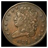 1834 Classic Head Half Cent NEARLY UNCIRCULATED