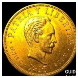 1916 Cuba Gold 10 Pesos .4838 AGW