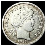 1911-D Silver Barber Dime CLOSELY UNCIRCULATED