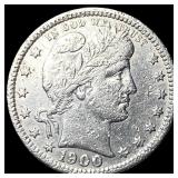 1900 Barber Silver Quarter CLOSELY UNCIRCULATED