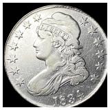 1834 Capped Bust Half Dollar NEARLY UNCIRCULATED