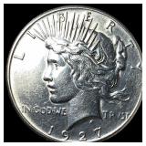 1927 Silver Peace Dollar CLOSELY UNCIRCULATED