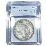 1897-O Morgan Silver Dollar ICG EF40