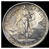 1944-S U.S. Philippines Silver 20 Centavos
