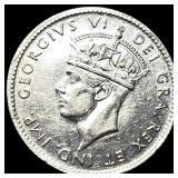 1945 Newfoundland Silver 5 Cents HIGH GRADE