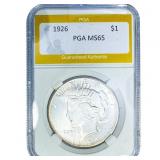 1926 Silver Peace Dollar PGA MS65
