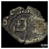 1665-1679 Potosi Bolivia Silver Cob 1/2 Real