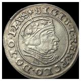 1540 Prussia Silver Groschen CLOSELY UNCIRCULATED