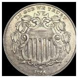 1866 Shield Nickel CLOSELY UNCIRCULATED