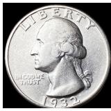 1932-D Silver Washington Quarter SUPERB GEM BU