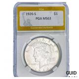1926-S Silver Peace Dollar PGA MS63