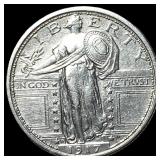 1917-D Silver Standing Liberty Quarter CLOSELY UNC
