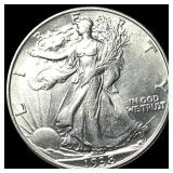 1938-D Silver Walking Liberty Half Dollar UNCIRCUL