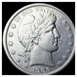 1905-S Silver Barber Half Dollar CLOSELY UNCIRCULA