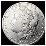 1904-S Silver Morgan Dollar NEARLY UNCIRCULATED
