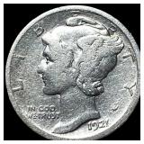 1921-S Silver Mercury Dime LIGHTLY CIRCULATED