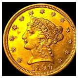 1896-O Gold $2.50 Liberty Head Quarter Eagle UNCIR