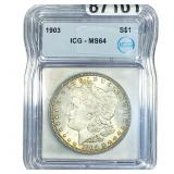 1903 Morgan Silver Dollar ICG MS64