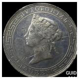 1867 Hong Kong Victoria Silver Dollar