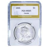 1935 Canada Silver Dollar PGA MS65