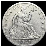 1847-O Silver Half Dollar ABOUT UNCIRCULATED