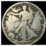 1916 Walking Liberty Half Dollar NICELY CIRCULATED