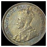 1917 Newfoundland Silver 10 Cents NEARLY UNCIRCULA